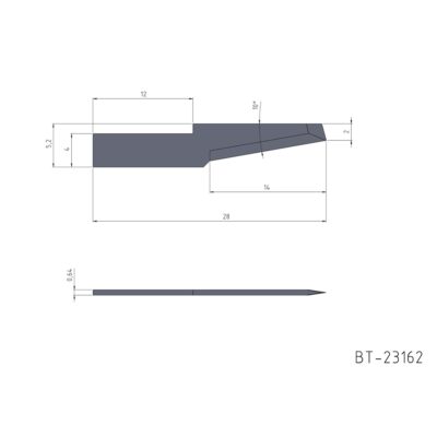 Flat Knife Blade, pulling and oscillating reference: BT-23162
