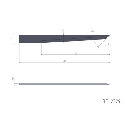 Flachmesser, ziehend und oszillierend Vergleichbar mit: Zünd Z29 3910319, Esko BLD-SF429 G42458315 Referenz: BT-2329