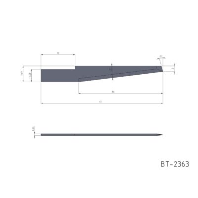 Flachmesser, ziehend und oszillierend Vergleichbar mit: Zünd Z63 Referenz: BT-2363
