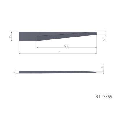 Flat Knife Blade, pulling and oscillating Equivalent to: Zünd Z69 5204302 reference: BT-2369