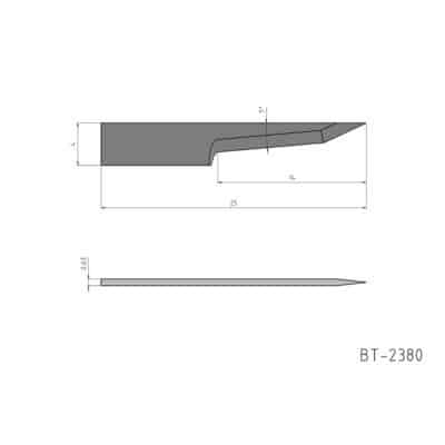Flachmesser, ziehend und oszillierend Vergleichbar mit: Zünd Z20 3910313, Summa 500-9811, Esko BLD-SF420 G42421974 Referenz: BT-2380