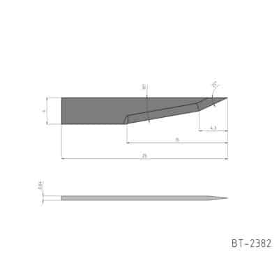 Flachmesser, ziehend und oszillierend Vergleichbar mit: Zünd Z22 3910315, Summa 500-9810, Esko BLD-SF422 G42458265 Referenz: BT-2382