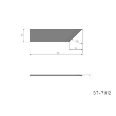 Flachmesser, oszillierend, einschneidig Vergleichbar mit: ESKO BLD-SF321 G42423889 Referenz: BT-71012