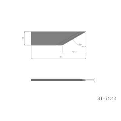 Flachmesser, oszillierend, einschneidig Vergleichbar mit: ESKO BLD-SF320 G42423871 Referenz: BT-71013