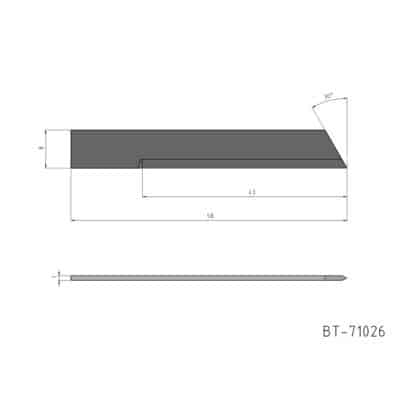 Flachmesser, ziehend und oszillierend Vergleichbar mit: Summa 500-9826, Summa 500-0826 Referenz: BT-71026