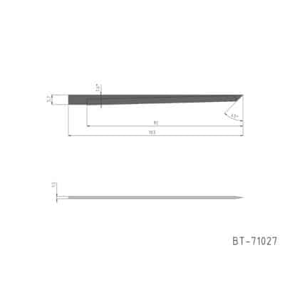 Flachmesser, ziehend und oszillierend Vergleichbar mit: Zünd Z604 (HSS) Referenz: BT-71027