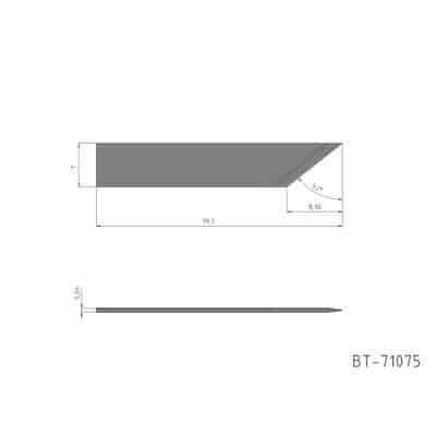 Flachmesser, ziehend und oszillierend Vergleichbar mit: ESKO BLD-SF238 G42423012 Referenz: BT-71075