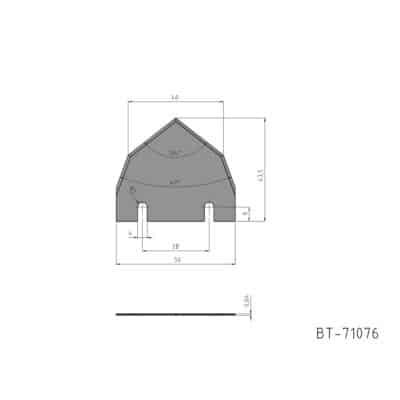 Flachmesser, ziehend und oszillierend Vergleichbar mit: ESKO BLD-DF572 G34102988 Referenz: BT-71076