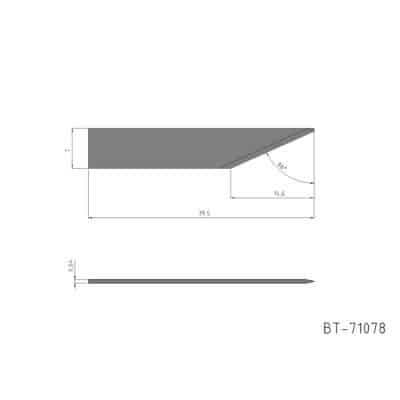 Flachmesser, ziehend und oszillierend Vergleichbar mit: ESKO BLD-SF224 G42423020 Referenz: BT-71078