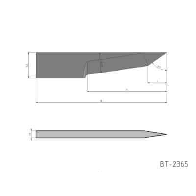 Flachmesser, ziehend und oszillierend Vergleichbar mit: Zünd Z60, MultiCam 003612-MC60 Referenz: BT-2365