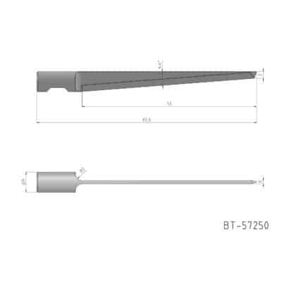Rundschaftmesser, oszillierend, einschneidig Vergleichbar mit: MultiCam 84-00193-BT-57250 Referenz: BT-57250