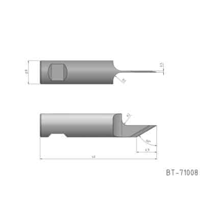 Rundschaftmesser, einschneidig Vergleichbar mit: ESKO BLD-SR8171A G42460956 Referenz: BT-71008