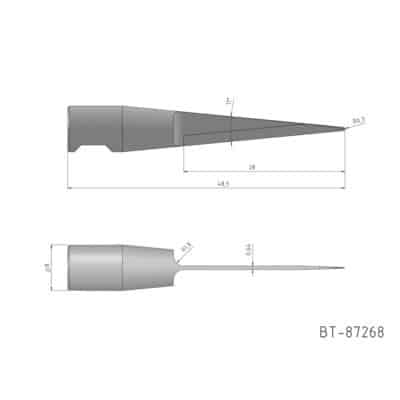 Rundschaftmesser, einschneidig, runde Spitze im Center Vergleichbar mit: Aristo 7394, Aristo 000007394, Aristo 0000 07394 Referenz: BT-87268