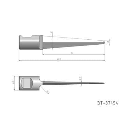 Rundschaftmesser, Doppelklinge Vergleichbar mit: Aristo 7640, Aristo 000007640, Aristo 0000 07640 Referenz: BT-87454