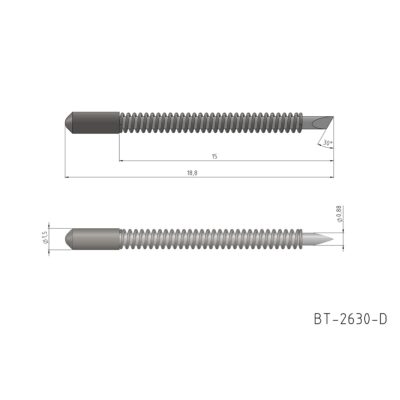 Schleppmesser, Graphtec Mit Feder Passend für Messerhalter: BFT0700010 Vergleichbar mit: Graphtec CB09-U blau Referenz: BT-2630-D
