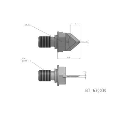 Ultrasonic Knife Blade Equivalent to: AGFM UET 80.00 reference: BT-630030