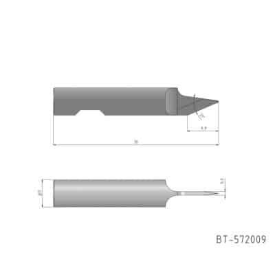 Rundschaftmesser, oszillierend, einschneidig Referenz: BT-572009
