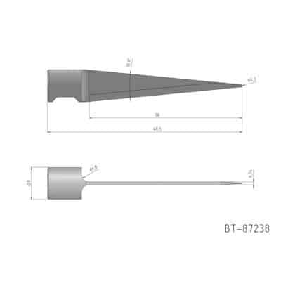 Rundschaftmesser, einschneidig, runde Spitze im Center Vergleichbar mit : Aristo 7354, Aristo 000007354, Aristo 0000 07354 Referenz: BT-87238