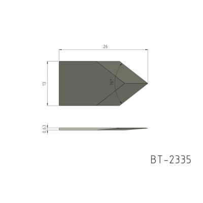 Flachmesser, ziehend und oszillierend Vergleichbar mit: Zünd Z35 Referenz: BT-2335
